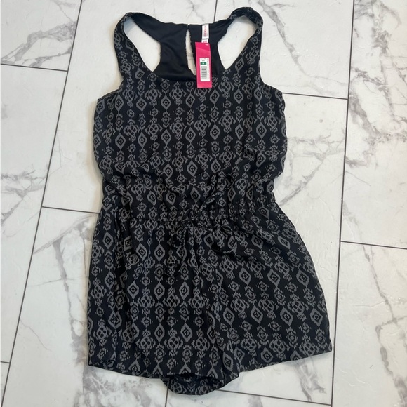 Xhilaration Pants - Target Black and Gray Patterned Women's Romper